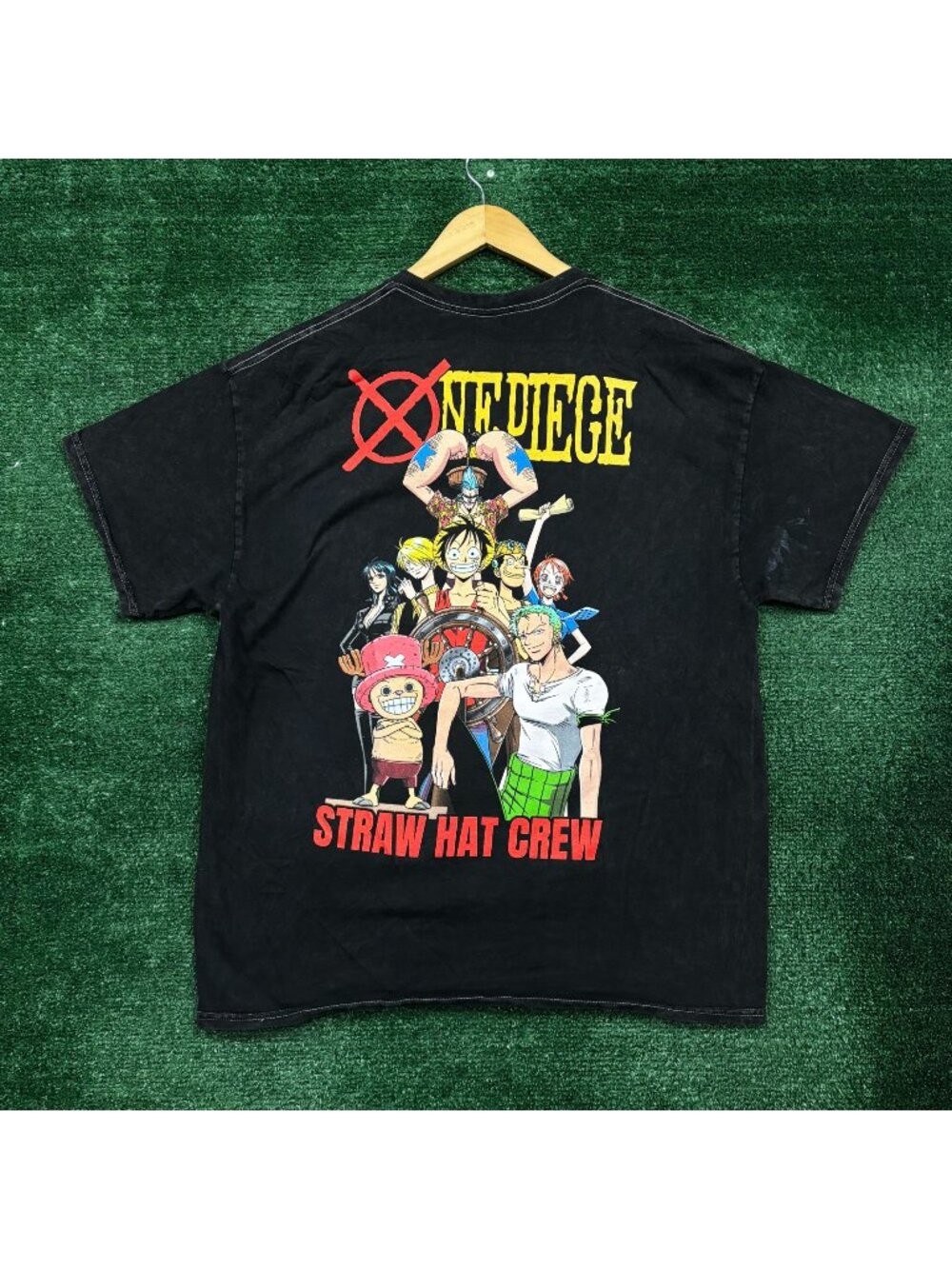 One Piece Mineral Wash anime T-Shirt Size Extra Large